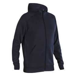 Zipped Football Hoodie Navy